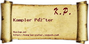 Kampler Péter névjegykártya